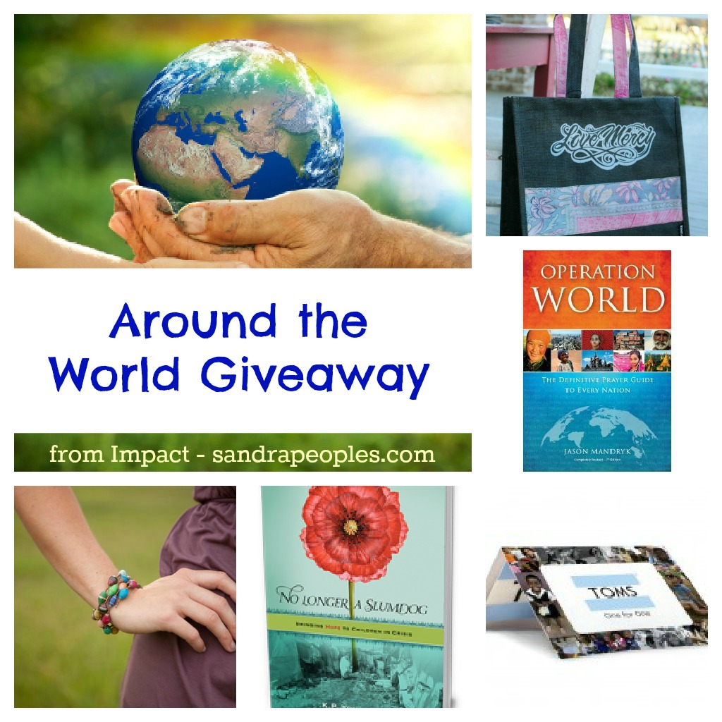 around the world giveaway from Impact - sandrapeoples.com