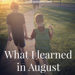 What I Learned in August (linking up with Emily at Chatting at the Sky)